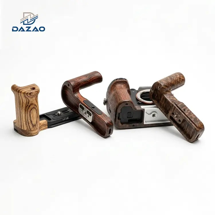 אחיזת מצלמה מעץ CNC מדויקת ואביזרים מקצועיים לידית ללא מראה