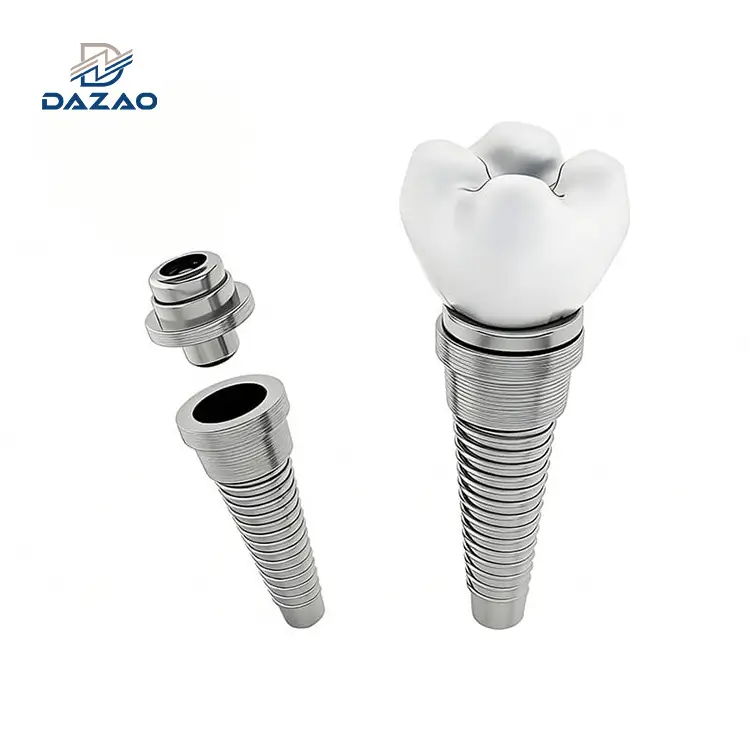 OEM שתלי שיניים טיטניום|עיבוד CNC דרגה 4 ו- Gr23